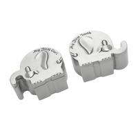 SIXRUN Cajas de Recuerdos Pequeñas con Forma de Elefante, Material de Aleación Duradero, Regalos para Mi Primer Diente Rizado para Bebés, Paquete de 2 para Fiestas de Cumpleaños