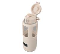 SIXRUN Calentador de Agua Portátil con Control de Temperatura Ajustable, | Calentador de botellas inalámbrico, capacidad de 350 ml, batería recargable por USB, interior de acero inoxidable, uso en