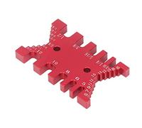 SIXRUN Calibrador de Espiga con Plantilla de de Milano, Herramienta de Aluminio Precisa para Juntas de Carpintería, 2 Escalas para Medición de Precisión, Ideal para Proyectos de Carpintería (rojo)