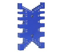 SIXRUN Calibrador de Espiga con Plantilla de de Milano, Herramienta de Aluminio Precisa para Juntas de Carpintería, 2 Escalas para Medición de Precisión, Ideal para Proyectos de Carpintería (BLUE)