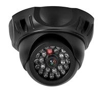 SIXRUN Cámara de Vigilancia Falsa Simulada con Luz LED Roja Intermitente para Interior y Exterior para Disuasión de Seguridad en el Hogar