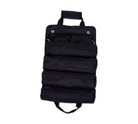SIXRUN Carrito de Herramientas Rodante, 4 Compartimentos y 2 Bolsillos | Organizador de trabajo mecánico, rollo de tela Oxford con hebilla, correa para el hombro para colgar en la pared para
