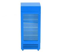 SIXRUN Casa de Muñecas en Miniatura, Refrigerador, Madera Exquisita, Alta Simulación para Casa de Muñecas 1:12, Interacción Entre e Hijos (Blue)