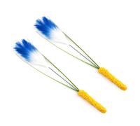 SIXRUN Cat Teaser Wand Juguete Interactivo de Felpa Suave para Gatitos y Gatos Enriquecimiento del Ejercicio Paquete de 2 (Blue)