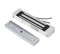 SIXRUN Cerradura de Puerta Magnética Eléctrica, Mini Cerradura Electromagnética con Fuerza de Retención de 180 Kg, Protección contra Sobretensiones para Puertas Metálicas de Vidrio de Madera