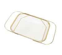 SIXRUN Cesta Coladora de Acero Inoxidable Expandible de Primera Calidad sobre el Fregadero con Malla Fina para Secar y Escurrir el Fregadero de la Cocina para los Elementos Esenciales de la Cocina