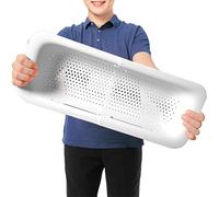 SIXRUN Cesta Retráctil para Fregadero de 19 Pulgadas, Colador Extensible para Verduras y Frutas, con Diseño Calado y Asas Antideslizantes para Escurrir Lavar (WHITE)