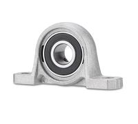 SIXRUN Cojinete de Bolas con Soporte, Carcasa de Dos Pernos con Collar de Bloqueo por Tornillo para Minería Petróleo Energía Eléctrica Metalurgia Textil Agricultura