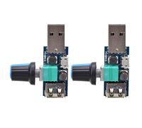 SIXRUN Controlador de Velocidad para Ventilador USB, Perilla Ajustable con Regulador Continuo para Ventiladores USB de 5V, Compatible con Computadora, Banco de Energía, DC4 12V 5W