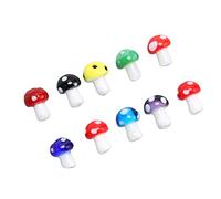 SIXRUN Cuentas de Setas Esmalte de Colores Decorativo Atractivo para Proyectos de Manualidades DIY 50 Piezas para Hacer Pulseras