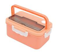 SIXRUN de 1500 Ml de Plástico con Compartimentos y Utensilios Resistente Al Calor de 4 a 248 Fahrenheit Contenedores de Almuerzo Portátiles para Estudiantes Oficina Picnic (PINK)