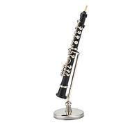 SIXRUN Delicados Adornos Modelo Mini Oboe Decoración con Soporte y Caja, Regalos Modelo Oboe Lujosos y Elegantes para Entusiastas de la Música, Tamaño 8,5 * 1 * 1 Cm
