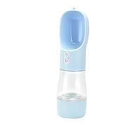 SIXRUN Dispensador de Agua Portátil para Perros y Botella de Comida Diseño 2 en 1 a Prueba de Fugas Ideal para Caminar con Grifo Ajustable para Cachorros Policarbonato+ABS (Blue)