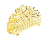 SIXRUN Dispensador de Toallas de Papel de Hierro Decorativo con Servilletero Vintage Dorado para Salas de Estar y Restaurantes, Hierro 5,51x3,35x1,34 Pulgadas