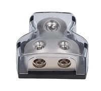 SIXRUN Divisor de Amplificador de Audio para Automóvil, Bloque de Distribución de Energía de Plástico y Metal de Alta Resistencia, Distribuidor de Tierra Compacto de 2 Vías para Vehículos