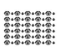 SIXRUN En Remaches En Forma de Hexadecimal, Tornillos de Hardware de Moda para Ventiladores de Artesanía de Cuero 30 Sets Llamativos Remaches para Bolsos, Sombreros, Escalada de Cultura Residencial