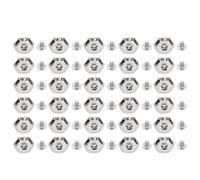 SIXRUN En Remaches En Forma de Hexadecimal, Tornillos de Hardware de Moda para Ventiladores de Artesanía de Cuero 30 Sets Llamativos Remaches para Bolsos, Sombreros, Escalada de Cultura Residencial
