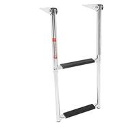 SIXRUN Escalera Marina de 2 Escalones, Acero Inoxidable, Escalera Telescópica para Barcos, Resistente a la Corrosión, Ideal para Yates y Pontones