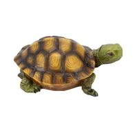 SIXRUN Escultura de Tortuga de Estructura Sellada Hueca, Estatua de Tortuga Realista para Elementos Acuáticos de Patio, Resina Sintética