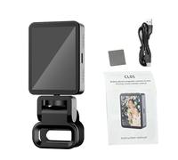 SIXRUN Espejo de Cámara Trasera, Pantalla de Monitor Selfie Magnético ABS con Pantalla de 2,4 Pulgadas, Control BT, Montaje Dual, Batería de 600 MAh para Transmisión en Vivo de iOS Vlogging