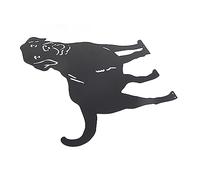 SIXRUN Estatua de Perro de Metal con Silueta de Labrador, Estaca de Jardín, Decoración Al Aire Libre, Estable, Resistente a la Intemperie, Regalo Creativo para Amantes de los Animales (Black)