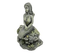 SIXRUN Estatua de Sirena para Acuario, Decoración Delicada de Resina para Pecera, para Esposas y Niños, 6,1x3,9 Pulgadas