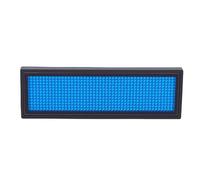SIXRUN Etiqueta de Nombre LED Programable Insignia LED Letrero Pantalla Azul Recargable de 12x48 Píxeles con Soporte Magnético Desmontable para Exposiciones Ferias Fiestas Club