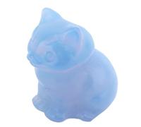 SIXRUN Figura de Gato de Cristal Pequeño Enérgico y Sabio Adorno Lindo para Thuis, Piedra Pulida, Que Significa Presente (Tipo 1)