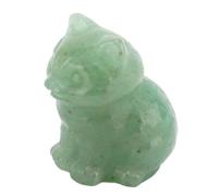 SIXRUN Figura de Gato de Cristal Pequeño Enérgico y Sabio Adorno Lindo para Thuis, Piedra Pulida, Que Significa Presente (Tipo 2)