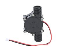 SIXRUN Generador de Turbina Hidroeléctrica de 12V 10W, DC Hidroeléctrico de ABS Negro con Embrague de Acoplamiento Magnético Dual para Luces LED y Grifos Inteligentes