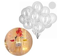 SIXRUN Globos Bobo, Globos de Fiesta DIY Ecológicos Transparentes para Aniversario de Boda, 50 Uds., Tamaño Inflado de 15,7 Pulgadas