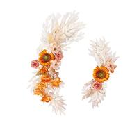 SIXRUN Guirnalda de Flores Artificiales, Floral de Seda con 4 Correas de Amarre, 80x30cm y 50x18cm, para Decoración de Bodas en Interiores y Exteriores (270.00)