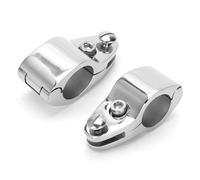 SIXRUN Hardware de Deslizamiento de Mandíbula Marina, 2 uds., Acero Inoxidable Plateado para Barcos, Yates y Yates Inflables, Grado Marino 316 (25mm)
