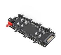 SIXRUN Hub ARGB y PWM de 12 V, 4 Pines, Controlador de Ventilador PCB de 8 Canales para Refrigeración e Iluminación RGB, Compatible con Placas Base y Fuente de Alimentación