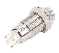 SIXRUN Interruptor de Botón Pulsador de 8 Mm, Interruptor de Arranque Momentáneo de Acero Inoxidable 3 V 1 A con Luz, Rosca IP65 M8, Pulsador Normalmente Abierto para Inicio del Equipo de Control de