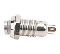SIXRUN Interruptor de Botón Pulsador de 8 Mm, Interruptor de Arranque Momentáneo de Acero Inoxidable 3 V 1 A con Luz, Rosca IP65 M8, Pulsador Normalmente Abierto para Inicio del Equipo de Control de