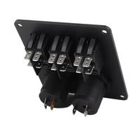 SIXRUN Interruptor de Luz Marina para Coche con LED Verde, Panel de Aluminio, 3 Interruptores Basculantes, Cargador USB Dual para Barcos y Coches (GREEN)