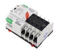 SIXRUN Interruptor de Transferencia Automática 4P Interruptor Selector Eléctrico de para Edificios de Gran e Industria Química Carcasa de PC 400 V CA (32A)
