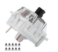 SIXRUN Interruptores de Teclado 10PCS Interruptor Mecánico Negro Montaje en PCB Carcasa Transparente de 3 Pines para Retroiluminación LED con Construcción de Plástico de Primera Calidad Ideal para
