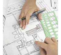 SIXRUN Juego de 9 Reglas de Borrador de Plástico para Plantillas de Dibujos y Medición Geométrica en Diseño Artístico, Arquitectura y Educación, Verde, Duradero Liviano (Como se muestra)