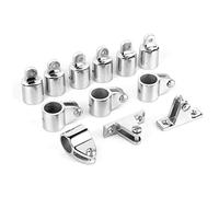 SIXRUN Juego de Accesorios Marinos, 12 Uds., Duradero, Acero Inoxidable 316, Mandíbula Deslizante para Barco, Tapa de Extremo de Ojo, Bisagra de Cubierta para Yates y Barcos, 22mm