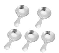 SIXRUN Juego de Cucharas de Helado de Acero Inoxidable Cuchara de Postre de Té para Utensilios de Cocina, 5 Piezas Mini Cuchara de Helado Corta para Niños, de Acero Inoxidable 304 para de Té, Apto