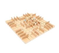 SIXRUN Juego de Mesa de Ajedrez de Madera, Juego de Estrategia Interactivo Familiar para Niños y Adultos, Piezas de Ajedrez de Tilo Ecológicas, Fiesta en Casa y Escuela