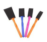 SIXRUN Juego de Pinceles de Espuma de Esponja, Pinceles de Espuma Duraderos y Hermosos para Niños, Fáciles de Limpiar y Reutilizar, Adecuados para Artistas Jóvenes de 2 a 6 Años, 4 Piezas