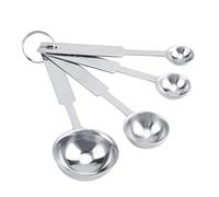 SIXRUN Juego de Tazas de Cucharas Medidoras Duraderas de Acero Inoxidable para Cocina de Condimentos de café, 4 Piezas de Herramientas de Cocina Aptas para Lavavajillas para Cocineros Caseros