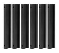 SIXRUN Juego de Tiradores en Forma de T, Elegantes Tiradores de Aleación de Aluminio Negro para Armarios, Cajones y Armarios, 6 Piezas (96MM)