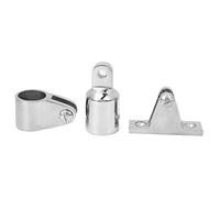SIXRUN Kit de Accesorios Superiores Bimini, 16 Piezas de Montaje de Bisagra de Acero Inoxidable Premium y Extremo de Ojo para Barcos y Remolques de Mar, 1 Pulgada de Diámetro