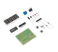 SIXRUN Kits de Reloj Electrónico Kit de Bricolaje Digital de 4 Dígitos con Segunda Pantalla Precisa para Fines Educativos y Aprendizaje Práctico