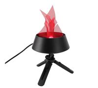 SIXRUN Lámpara de Fuego Artificial, Luz LED de Llama Parpadeante en 3D con Soporte Ajustable y Cadena Colgante, Efecto Sin Llama Realista para Fiestas, Clubes y Bares (Enchufe europeo 220V)