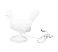 SIXRUN Lámpara de Huevo de Pollo Pintura de Bricolaje Lámpara de Huevo de Gallina Luz Cálida USB Luz de Escritorio de Pollo LED Luz Nocturna de Animal de Resina para Cabecera
